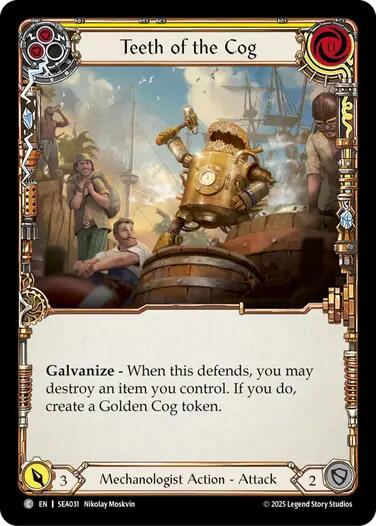 Teeth of the Cog (Yellow) [SEA031] (High Seas)  Rainbow Foil | Devastation Store