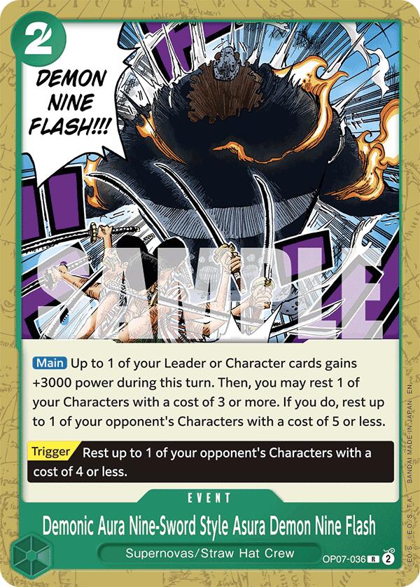 Demonic Aura Nine-Sword Style Asura Demon Nine Flash (Reprint) [Starter Deck: GREEN Jewelry Bonney] | Devastation Store