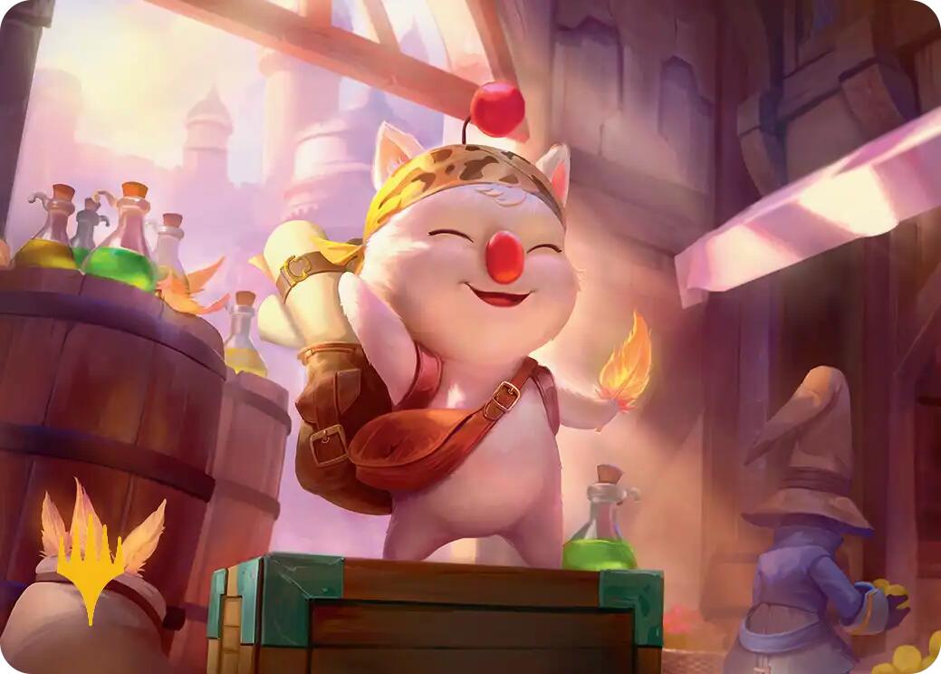 Stiltzkin, Moogle Merchant Art Card (Gold-Stamped Planeswalker Symbol) [FINAL FANTASY Art Series] | Devastation Store