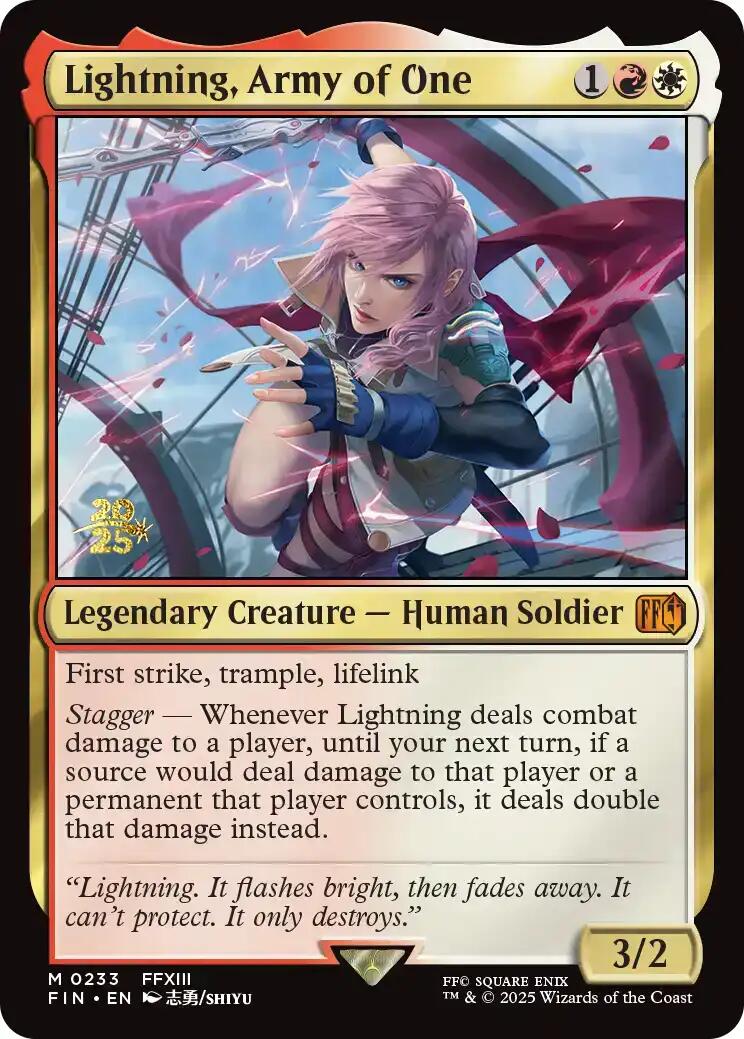 Lightning, Army of One [FINAL FANTASY Prerelease Promo] | Devastation Store