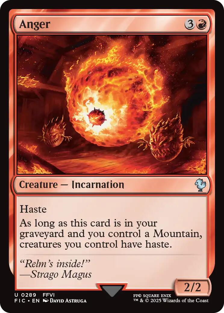 Anger (Surge Foil) [FINAL FANTASY Commander] | Devastation Store