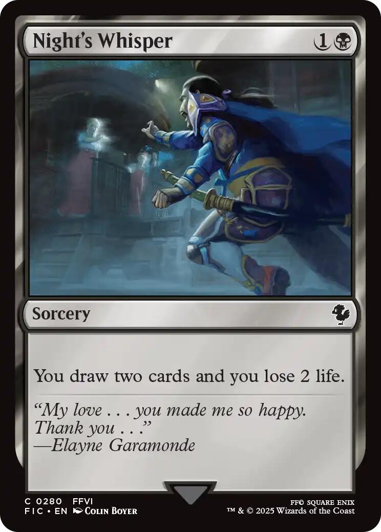 Night's Whisper (Surge Foil) [FINAL FANTASY Commander] | Devastation Store