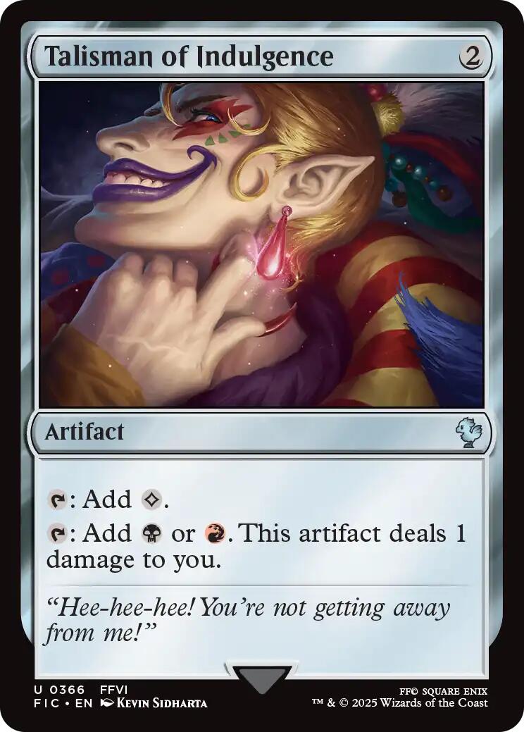 Talisman of Indulgence (Surge Foil) [FINAL FANTASY Commander] | Devastation Store