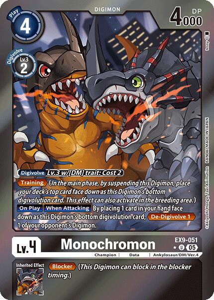 Monochromon [EX9-051] (Limited Foil) [Versus Monsters] | Devastation Store