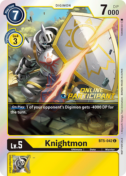 Knightmon [BT5-042] (Online Participant) [Battle of Omni Promos] | Devastation Store