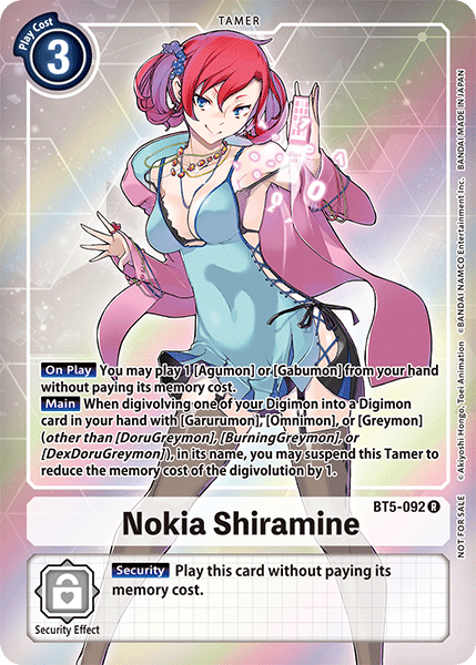 Nokia Shiramine [BT5-092] (Buy-A-Box Promo) [Battle of Omni Promos] | Devastation Store