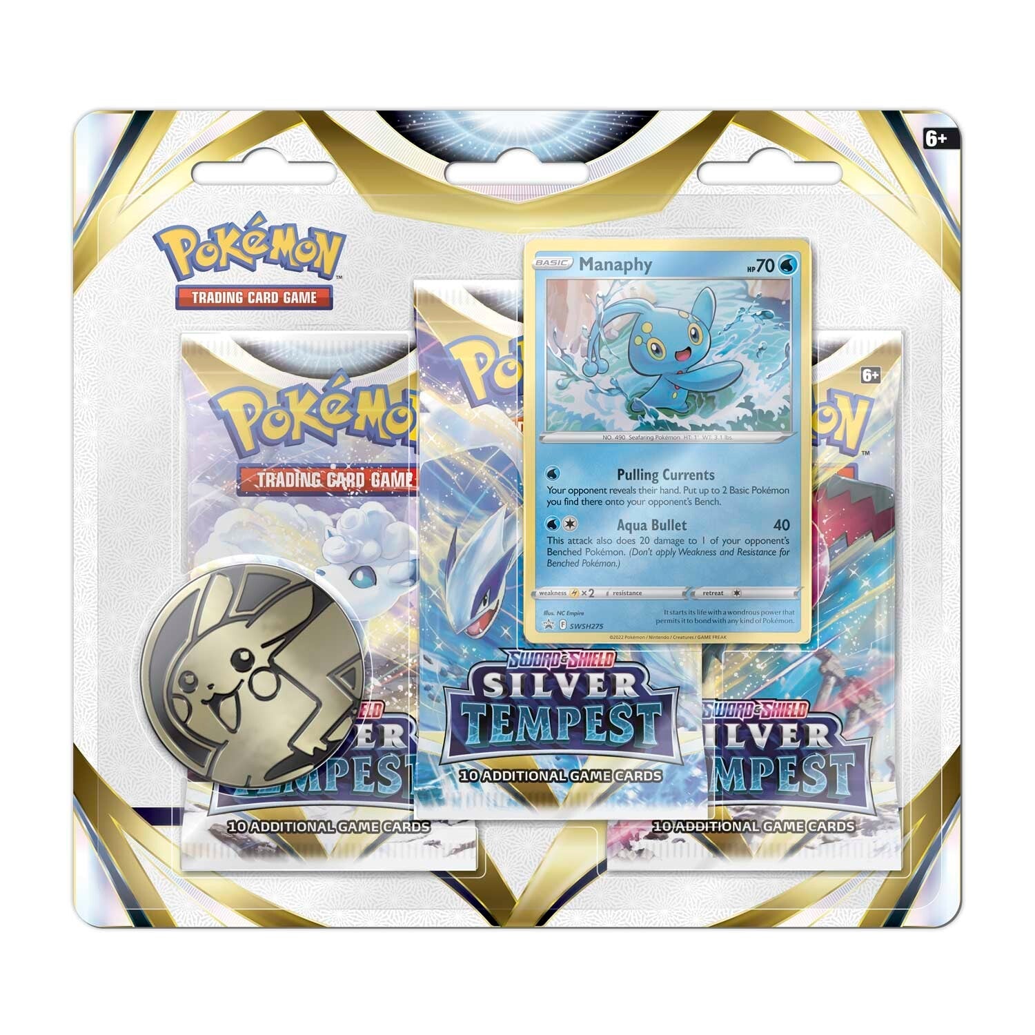 Sword & Shield: Silver Tempest - 3-Pack Blisters (Manaphy) | Devastation Store