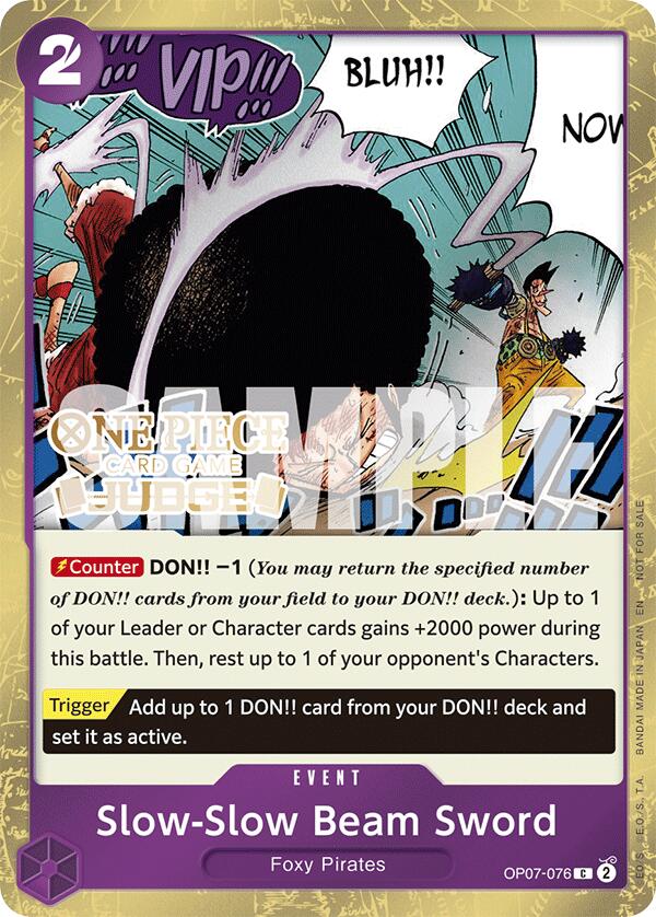 Slow-Slow Beam Sword (Judge Pack Vol. 6) [One Piece Promotion Cards] | Devastation Store