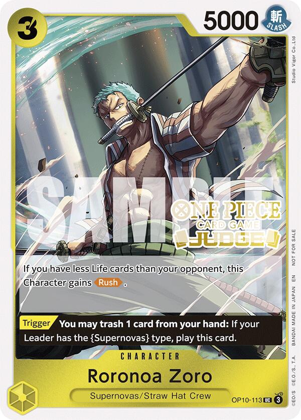 Roronoa Zoro (Judge Pack Vol. 6) [One Piece Promotion Cards] | Devastation Store