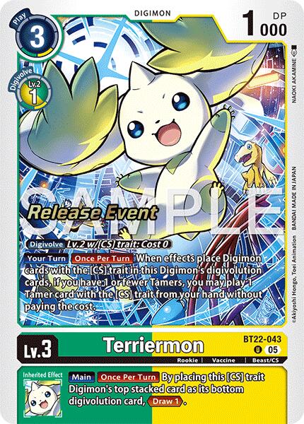 Terriermon [BT22-043] [Cyber Eden Release Event Cards] | Devastation Store