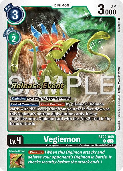 Vegiemon [BT22-049] [Cyber Eden Release Event Cards] | Devastation Store