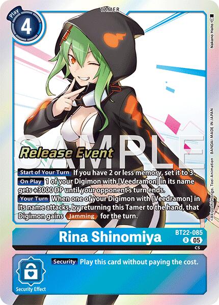 Rina Shinomiya [BT22-085] [Cyber Eden Release Event Cards] | Devastation Store