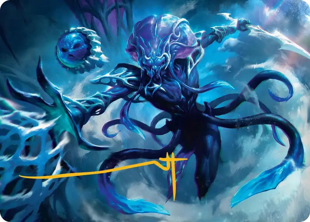 Illvoi Galeblade Art Card (Gold-Stamped Signature) [Edge of Eternities Art Series] | Devastation Store