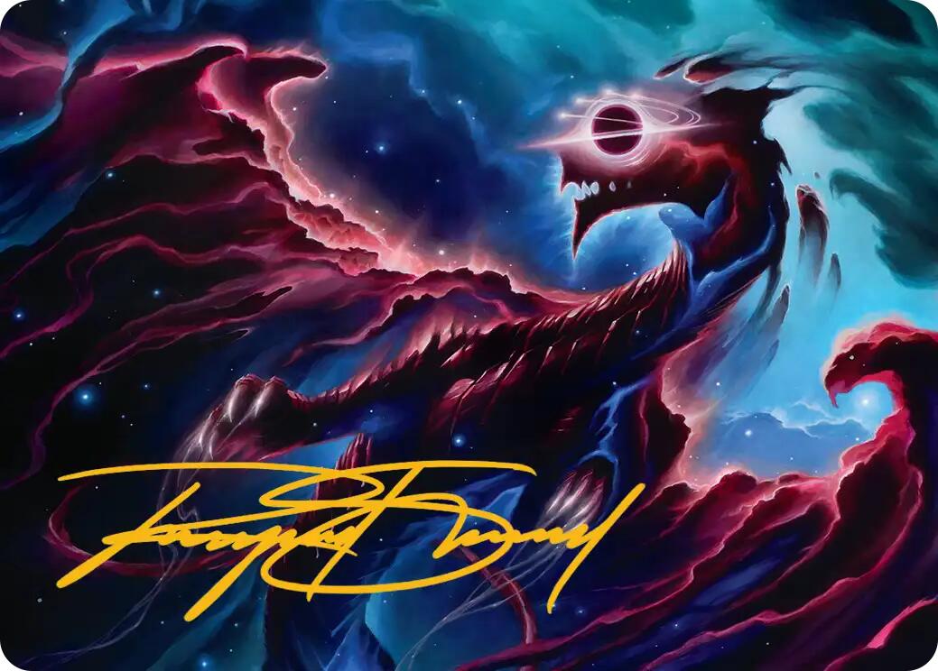 Nova Hellkite Art Card (18/54) (Gold-Stamped Signature) [Edge of Eternities Art Series] | Devastation Store