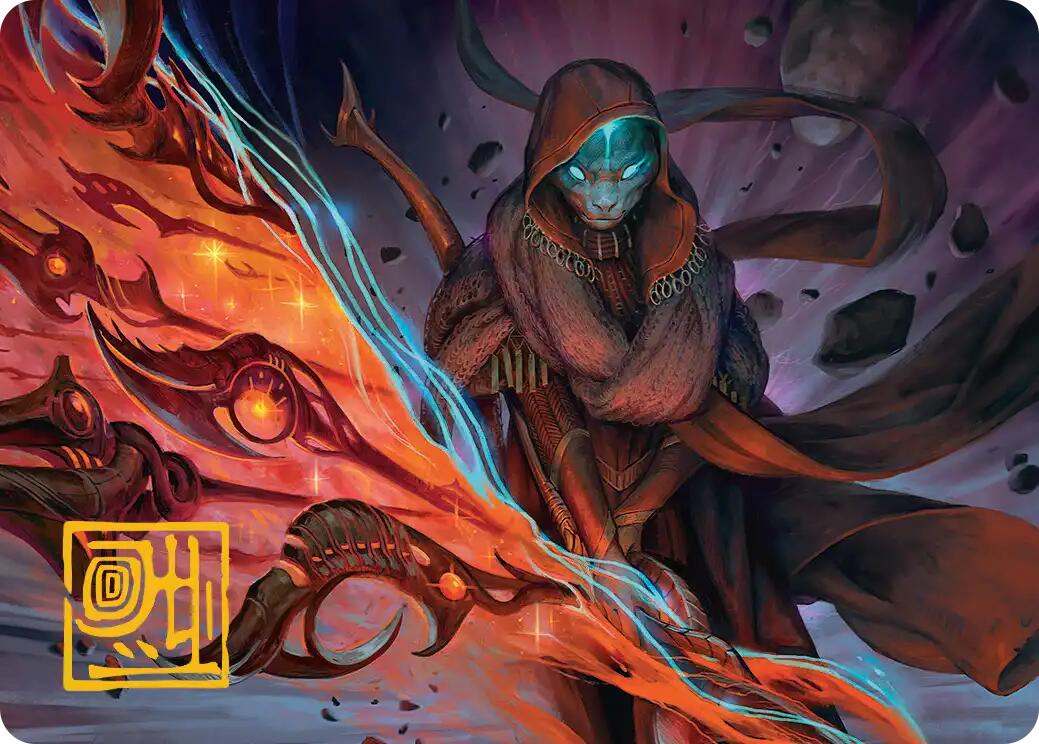Weftstalker Ardent Art Card (Gold-Stamped Signature) [Edge of Eternities Art Series] | Devastation Store