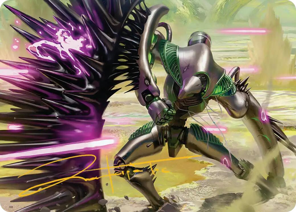 Tapestry Warden Art Card (Gold-Stamped Signature) [Edge of Eternities Art Series] | Devastation Store