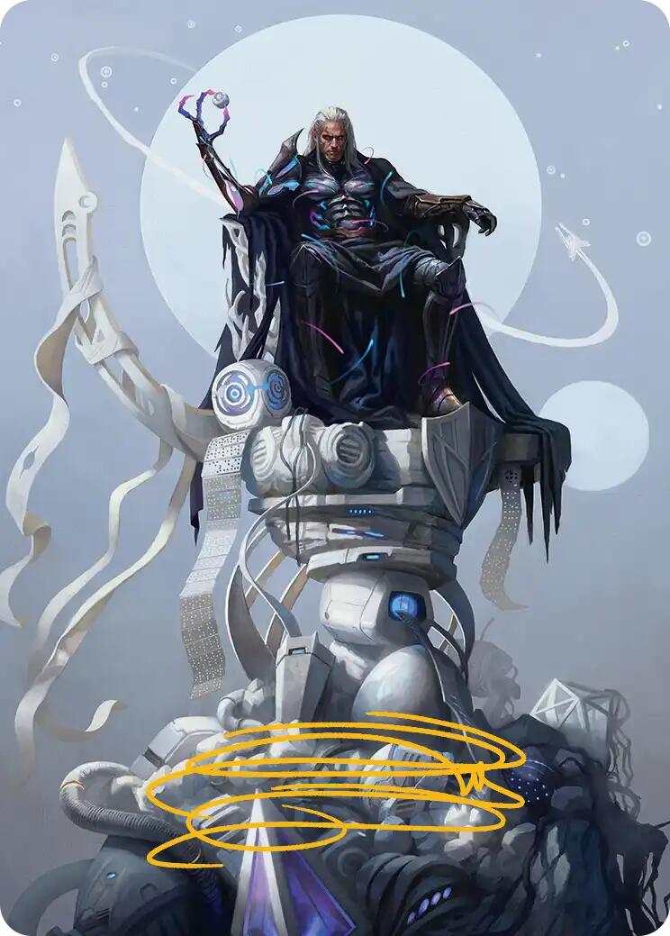 Tezzeret, Cruel Captain Art Card (35/54) (Gold-Stamped Signature) [Edge of Eternities Art Series] | Devastation Store