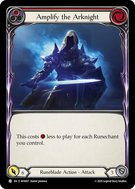 Amplify the Arknight (Red) [AVS007] (Armory Deck: Legends Viserai) | Devastation Store