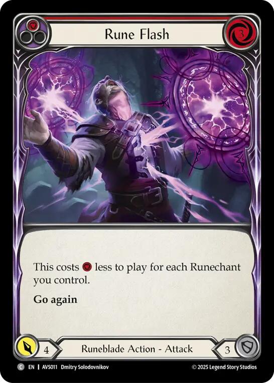 Rune Flash (Red) [AVS011] (Armory Deck: Legends Viserai) | Devastation Store
