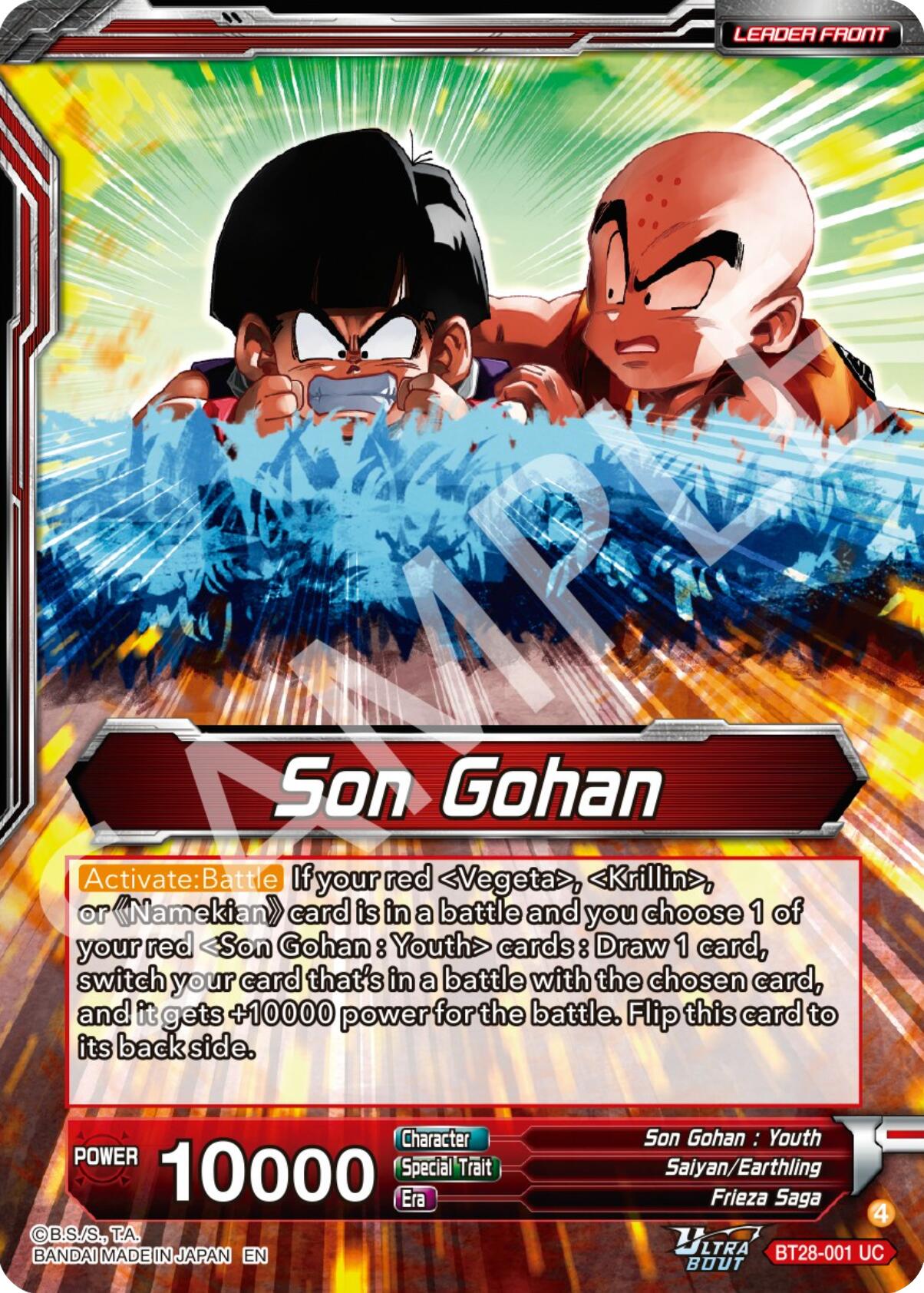 Son Gohan // Son Gohan, Protecting the Weak (BT28-001) [Prismatic Clash] | Devastation Store