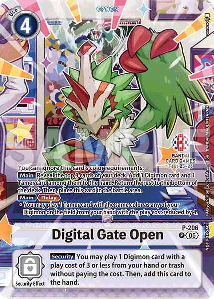 Digital Gate Open [P-206] (BANDAI Card Games Fest 25-26) [Digimon Demo Deck Exclusive Cards] | Devastation Store