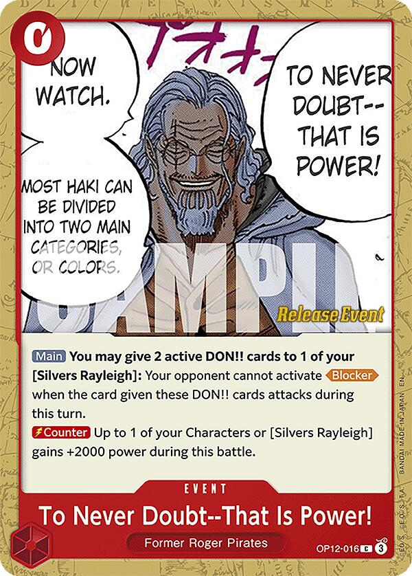 To Never Doubt--That Is Power! [Legacy of the Master Release Event Cards] | Devastation Store