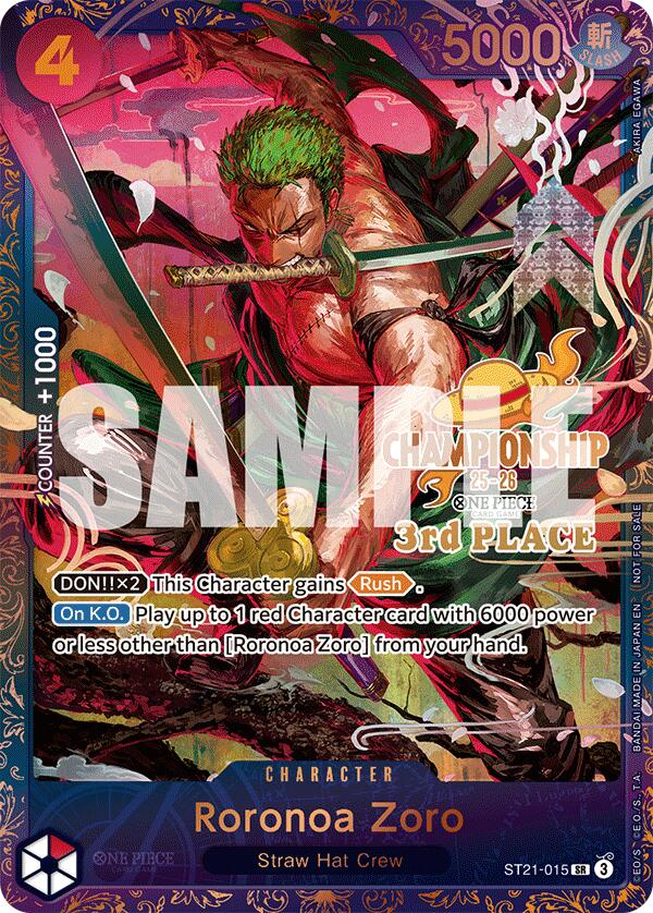 Roronoa Zoro (CS 25-26 3rd Place) [One Piece Promotion Cards] | Devastation Store