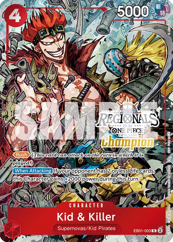 Kid & Killer (Online Regional Champion Card Set 2025 Vol.2) [One Piece Promotion Cards] | Devastation Store