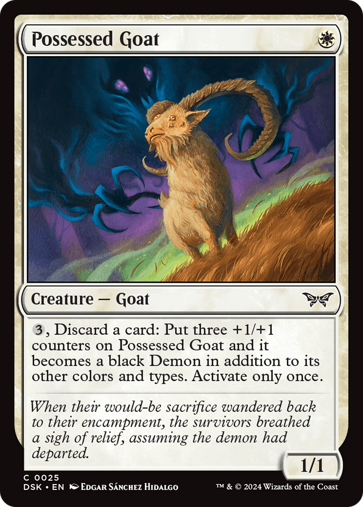 Possessed Goat [Duskmourn: House of Horror] | Devastation Store