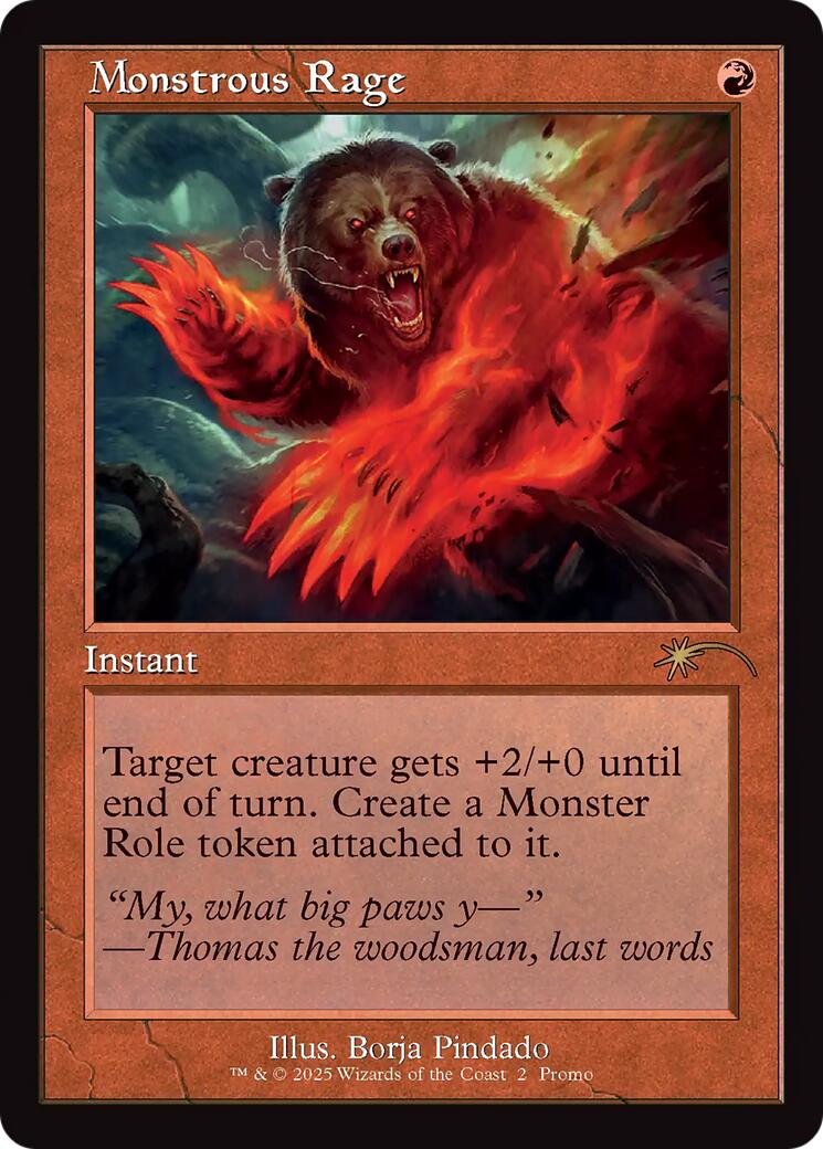 Monstrous Rage (Retro Frame) [Standard Showdown Promos] | Devastation Store