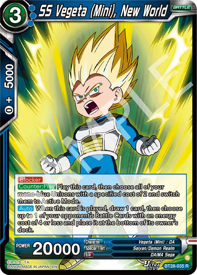 SS Vegeta (Mini), New World (BT28-035) [Prismatic Clash] | Devastation Store