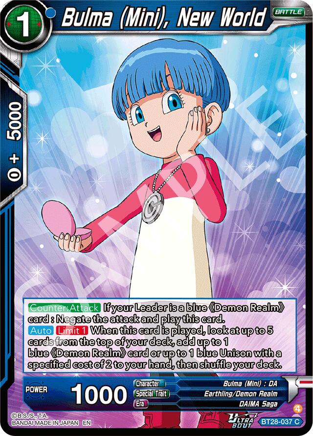 Bulma (Mini), New World (BT28-037) [Prismatic Clash] | Devastation Store