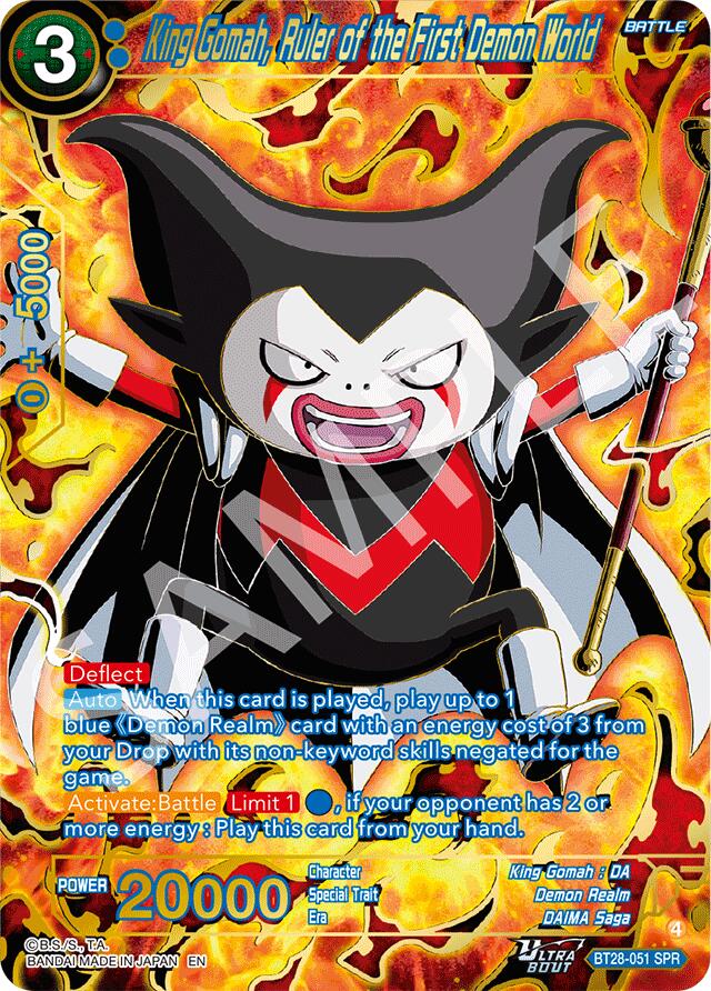 King Gomah, Ruler of the First Demon World (SPR) (BT28-051) [Prismatic Clash] | Devastation Store