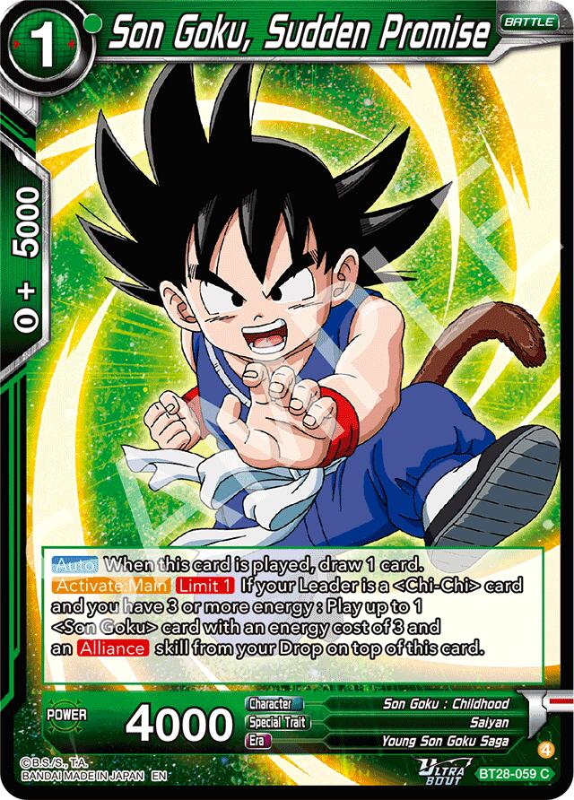 Son Goku, Sudden Promise (BT28-059) [Prismatic Clash] | Devastation Store