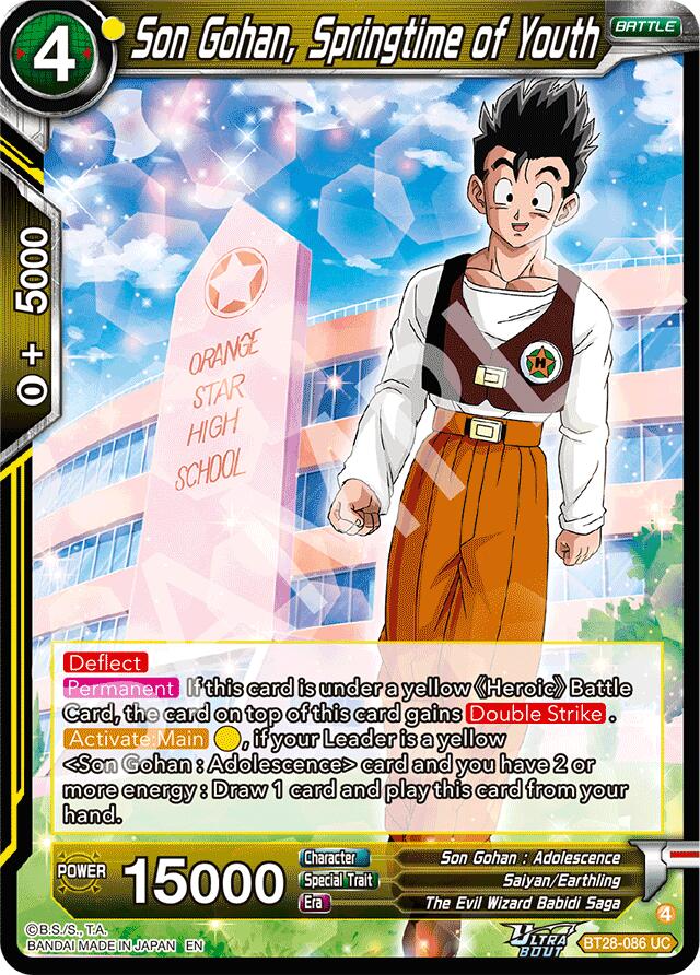 Son Gohan, Springtime of Youth (BT28-086) [Prismatic Clash] | Devastation Store