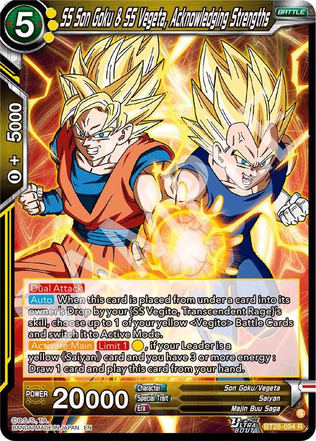 SS Son Goku & SS Vegeta, Acknowledging Strengths (BT28-094) [Prismatic Clash] | Devastation Store