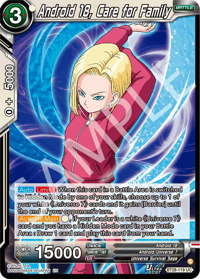 Android 18, Care for Family (BT28-119) [Prismatic Clash] | Devastation Store