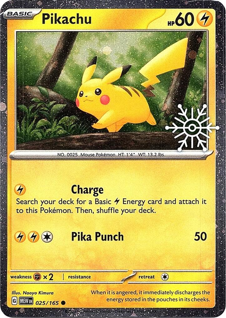 Pikachu (025/165) (Holoiday Calendar) [Miscellaneous Cards] | Devastation Store