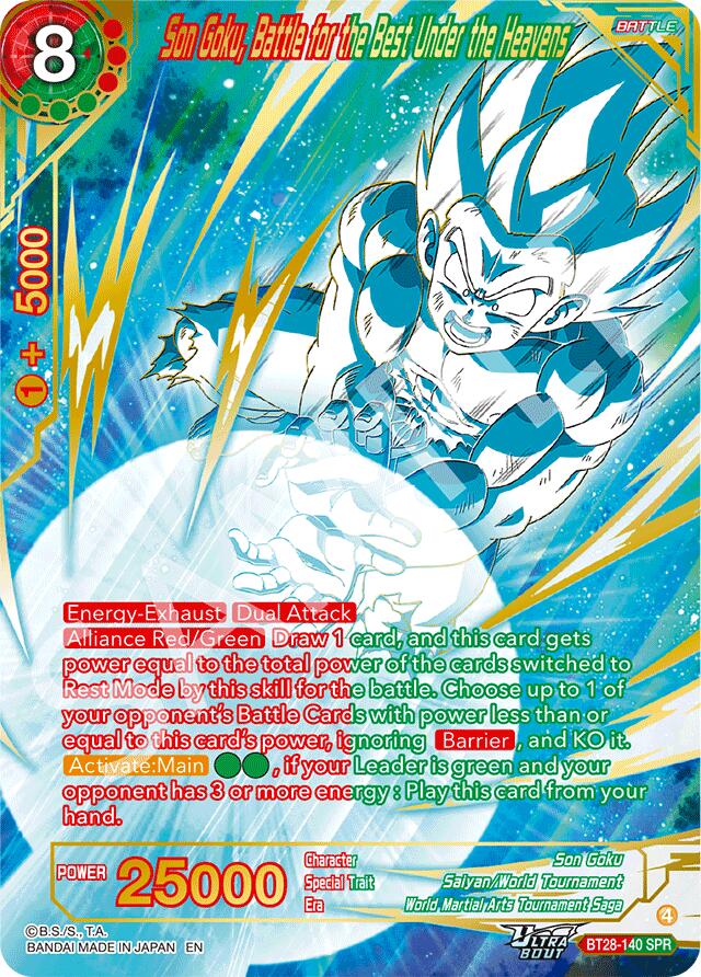 Son Goku, Battle for the Best Under the Heavens (SPR) (BT28-140) [Prismatic Clash] | Devastation Store
