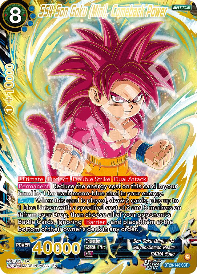 SS4 Son Goku (Mini), Comeback Power (BT28-148) [Prismatic Clash] | Devastation Store