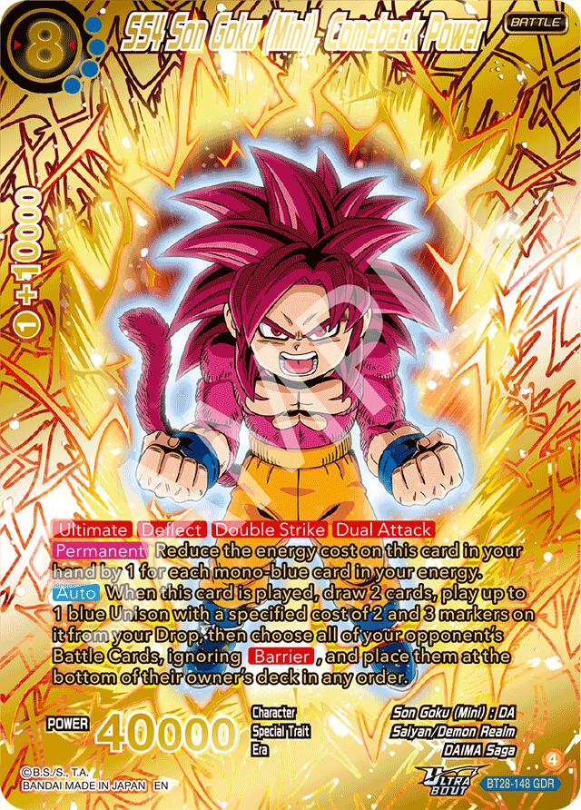 SS4 Son Goku (Mini), Comeback Power (GDR) (BT28-148) [Prismatic Clash] | Devastation Store