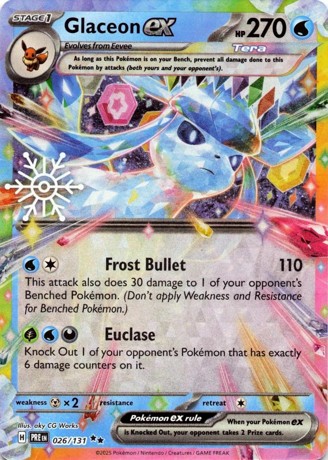 Glaceon ex (026/131) (Holiday Calendar) [Miscellaneous Cards] | Devastation Store