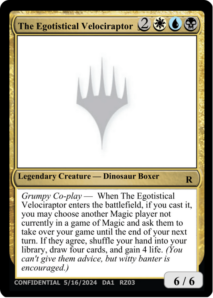 The Egotistical Velociraptor [Mystery Booster 2 Playtest Cards] | Devastation Store