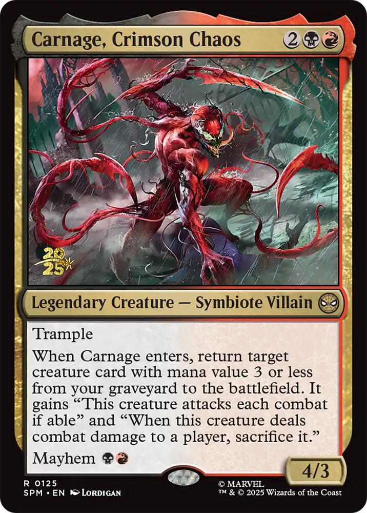 Carnage, Crimson Chaos [Marvel's Spider-Man Prerelease Promos] | Devastation Store