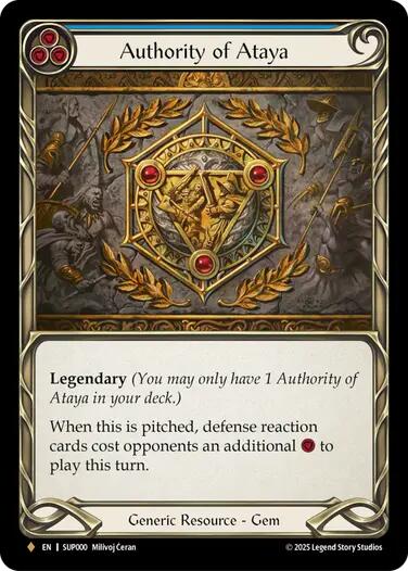 Authority of Ataya (Cold Foil) [SUP000] (Super Slam)  Cold Foil | Devastation Store