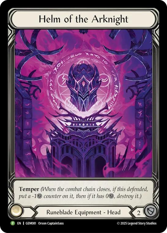 Helm of the Arknight [GEM081] (GEM Pack 3)  Rainbow Foil | Devastation Store