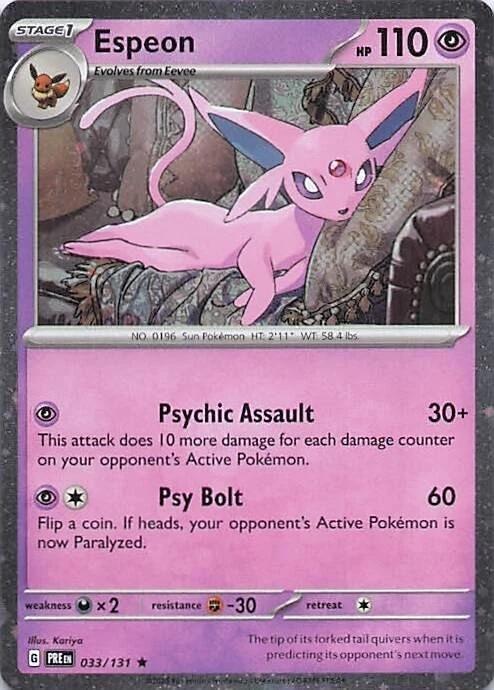 Espeon (033/131) (Cosmos Holo) [Miscellaneous Cards] | Devastation Store