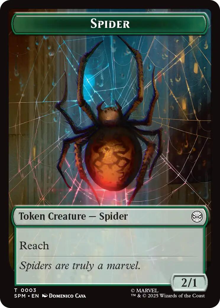 Spider // Treasure Double-Sided Token [Marvel's Spider-Man Tokens] | Devastation Store