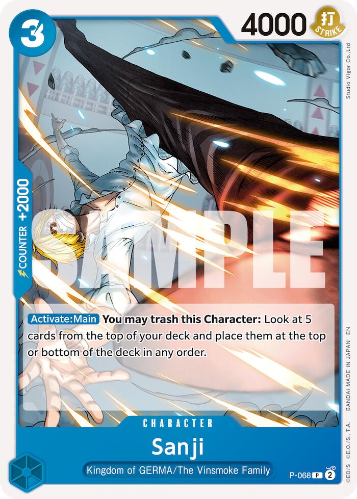 Sanji (P-068) (Reprint) [Premium Booster -The Best- Vol. 2] | Devastation Store