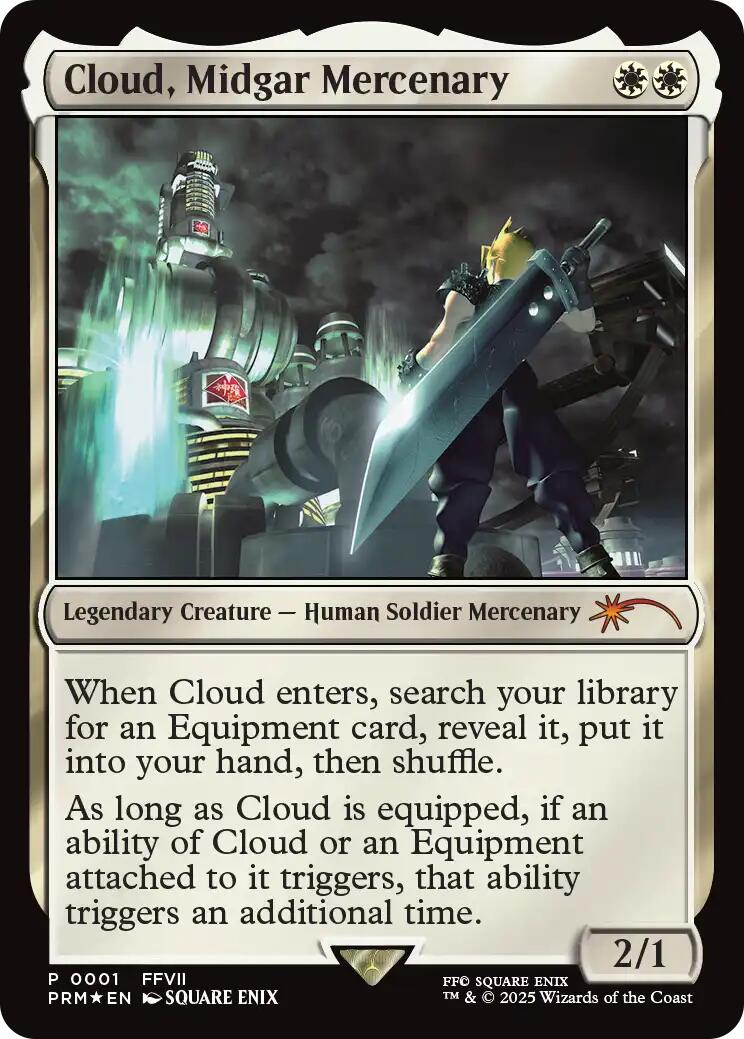Cloud, Midgar Mercenary (Borderless) [Pro Tour Promos] | Devastation Store